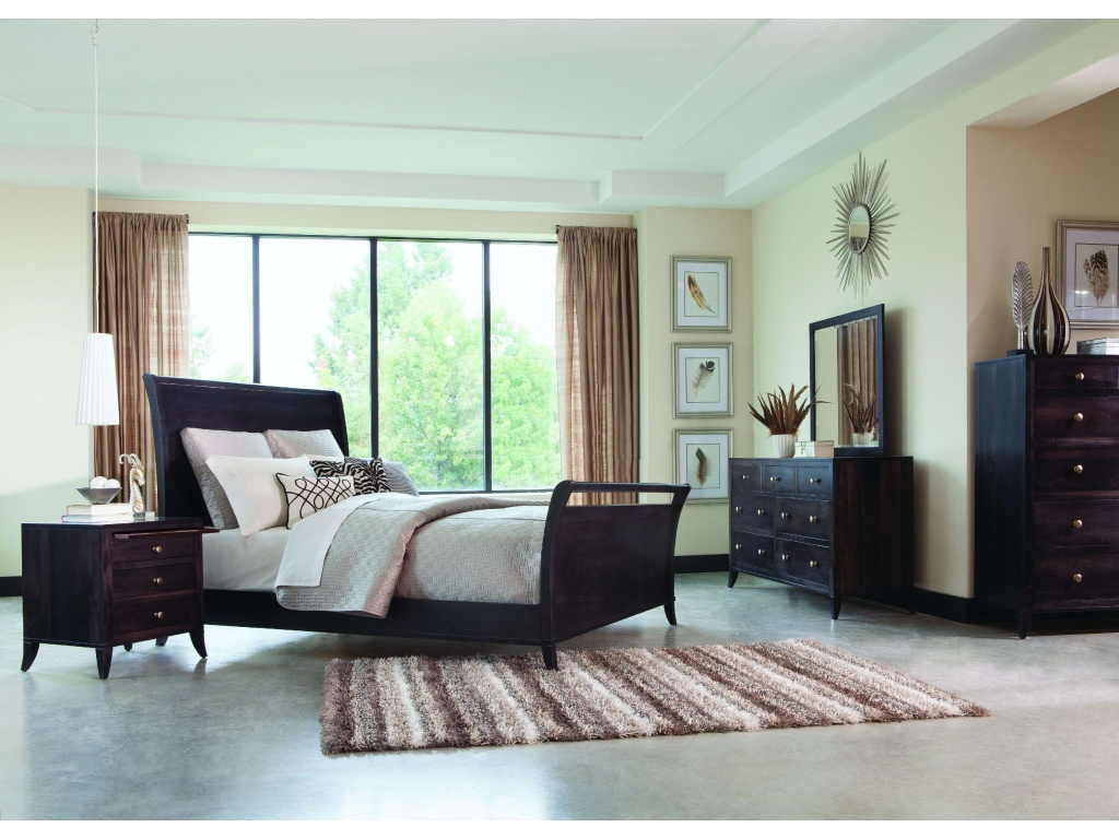 Adrienne Sleigh Bed With High Footboard - image 2